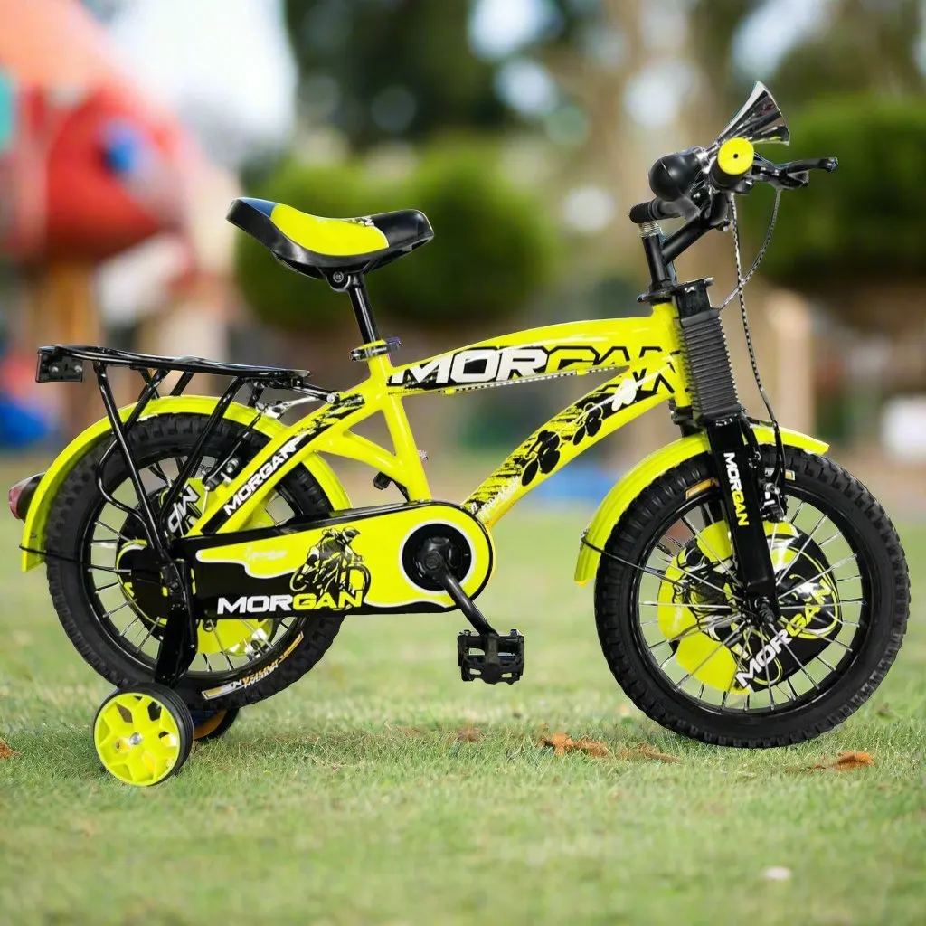 12" Morgan Bicycle with Training Wheels | Yellow