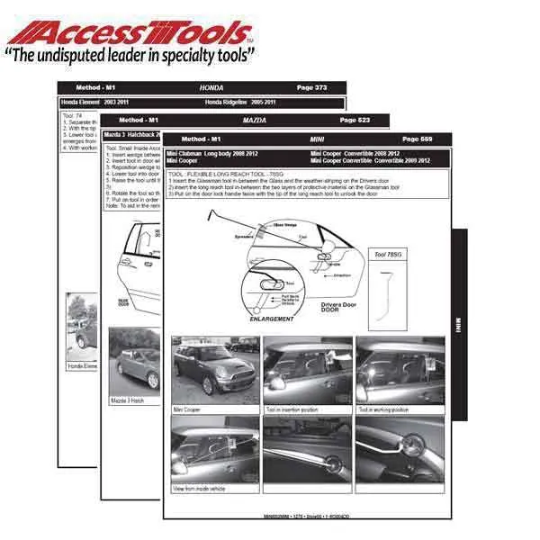 Access Tools Car Opening Manual — Book Format - Locksmith Course Resource