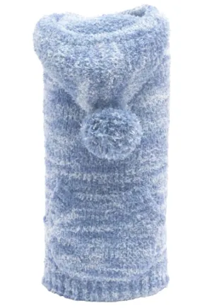 Blue Space Dye Hooded Sweater