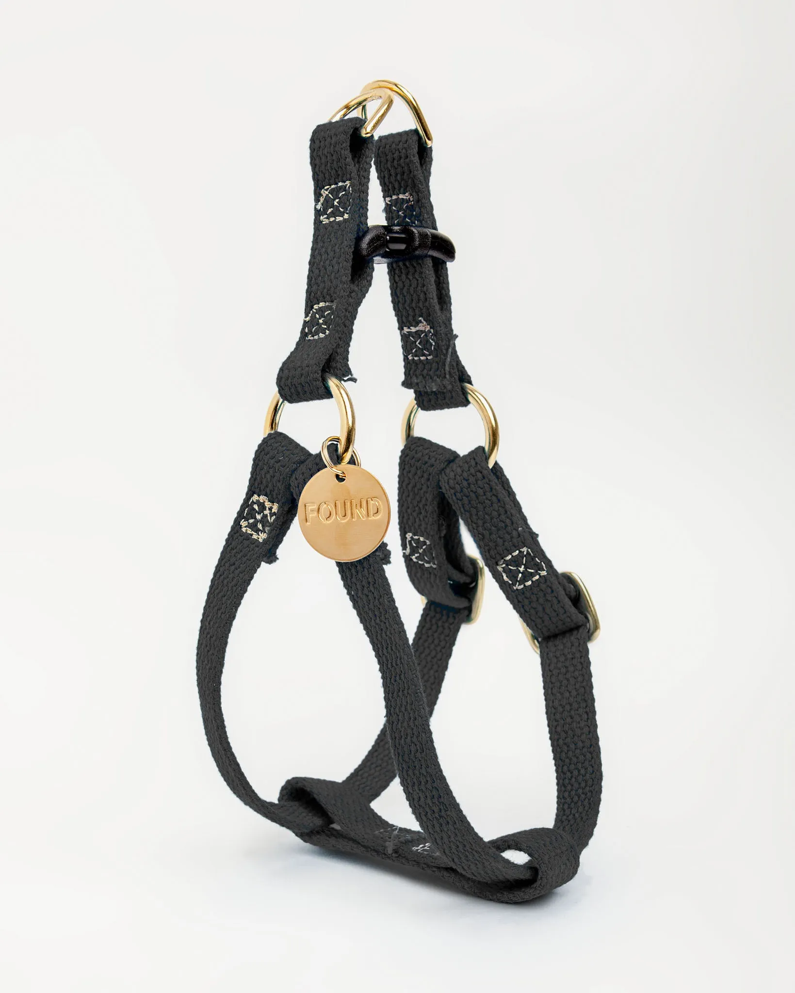Cotton Webbing Dog Harness in Black (Made in the USA) (FINAL SALE)