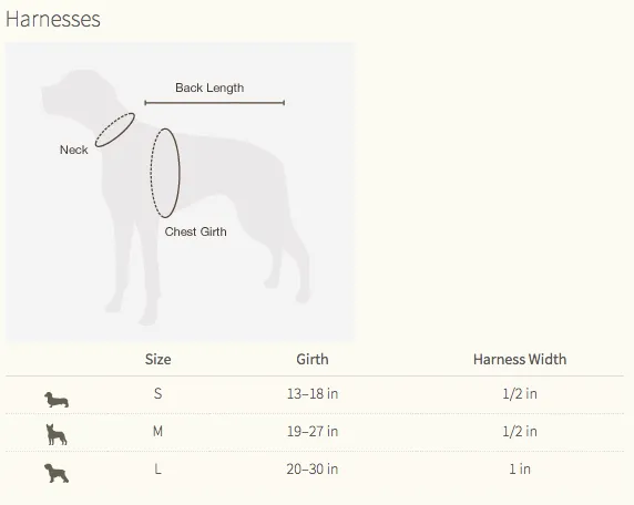 Cotton Webbing Dog Harness in Black (Made in the USA) (FINAL SALE)