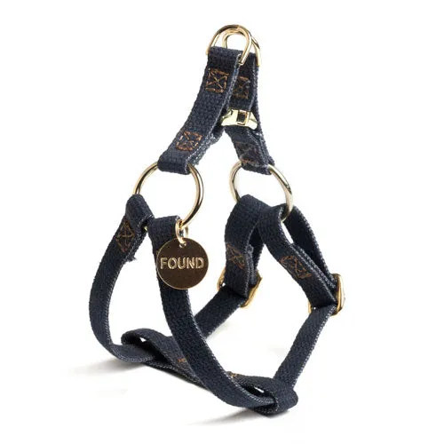 Cotton Webbing Dog Harness in Black (Made in the USA) (FINAL SALE)