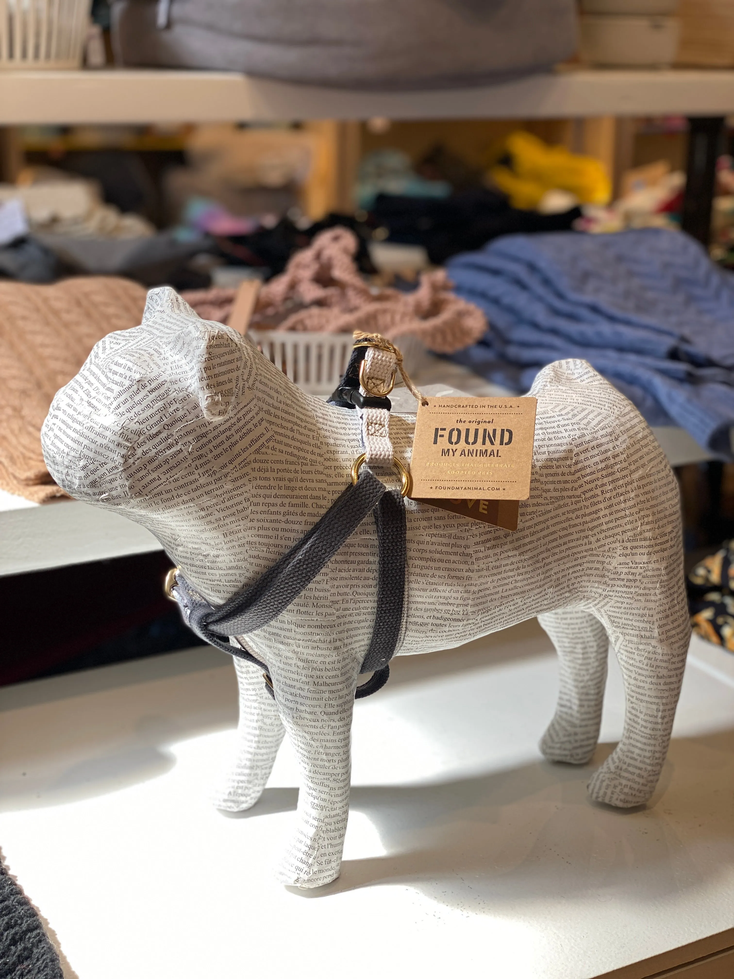 Cotton Webbing Dog Harness in Grey Ombré (Made in the USA) (CLEARANCE)
