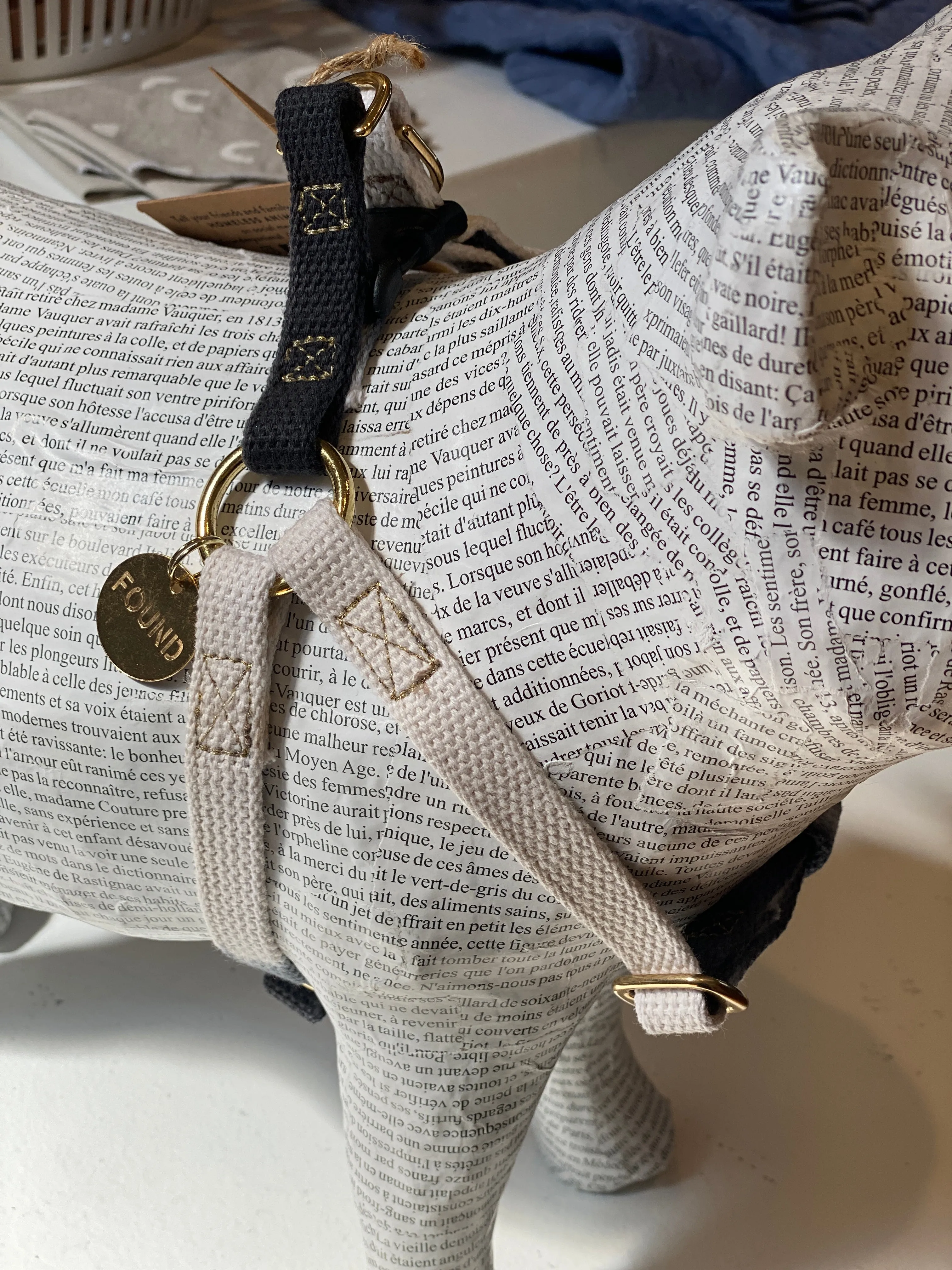 Cotton Webbing Dog Harness in Grey Ombré (Made in the USA) (CLEARANCE)