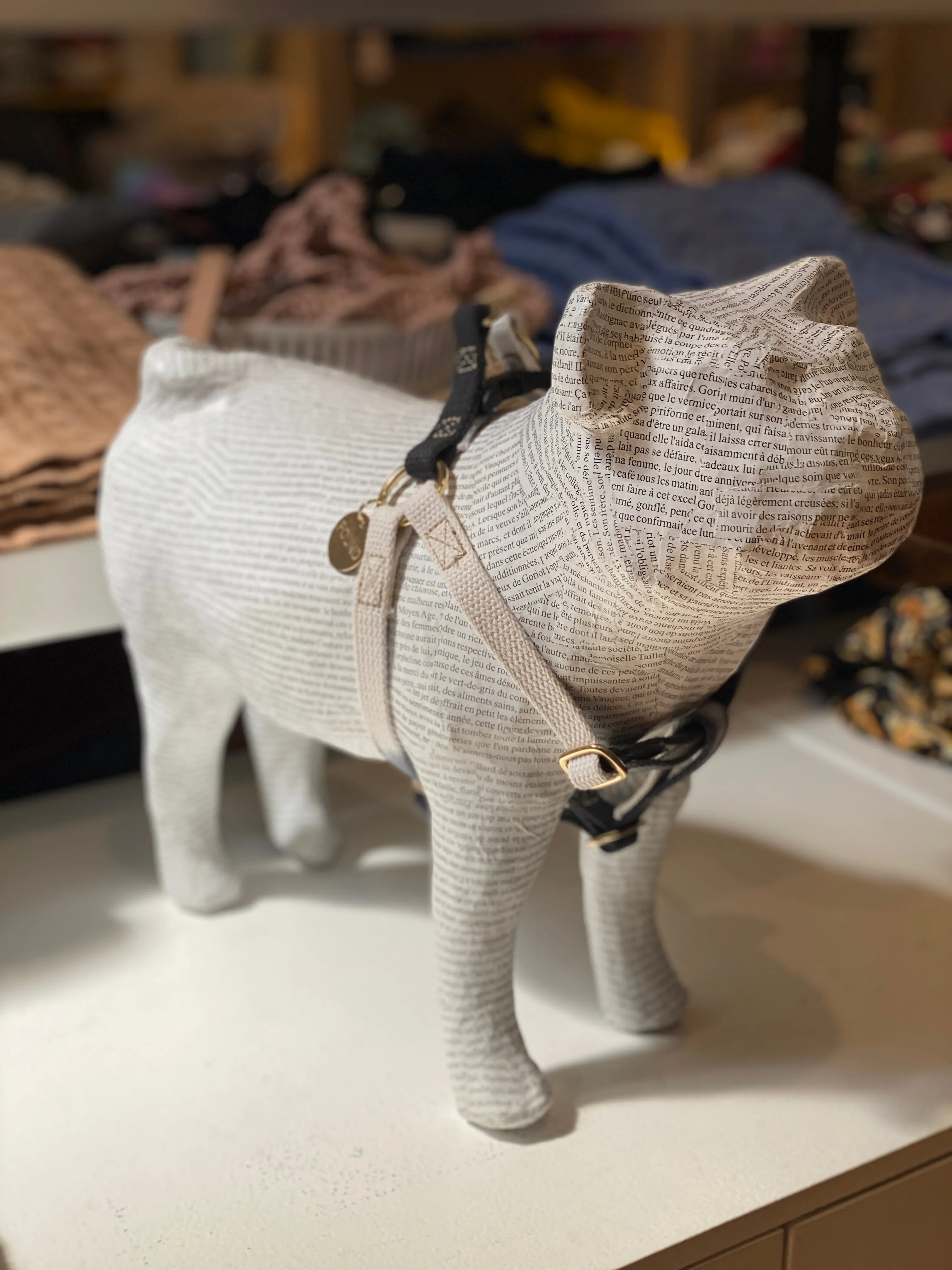 Cotton Webbing Dog Harness in Grey Ombré (Made in the USA) (CLEARANCE)