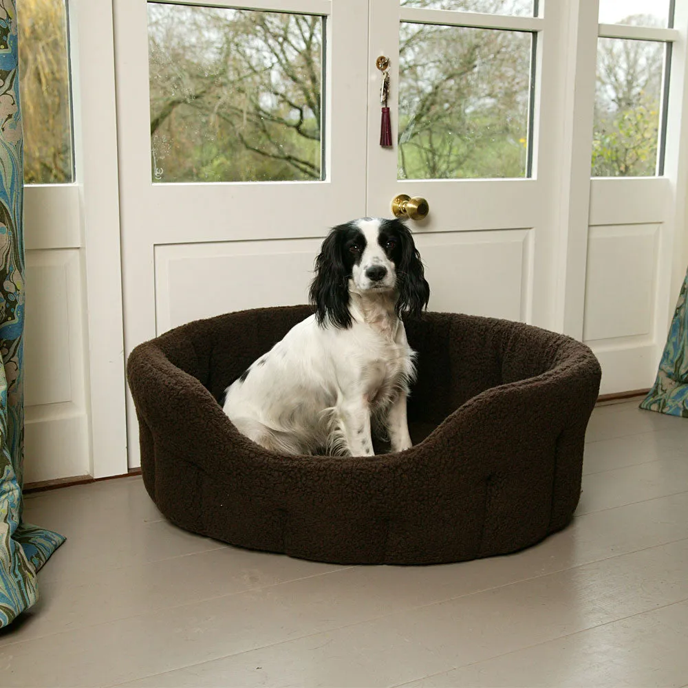 Country Dog Premium Drop Fronted Sherpa Fleece Snuggle Bed