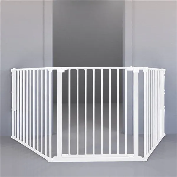 DogSpace Max L multi expandable metal Pet gate, white