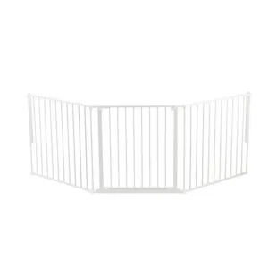 DogSpace Max L multi expandable metal Pet gate, white