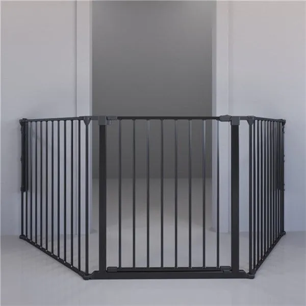 DogSpace Max Large multi expandable metal Pet gate, black