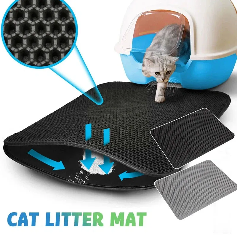Double Layer Non-Slip Cat Litter Mat