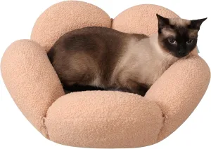 Flower Shape Plush Cat Bed