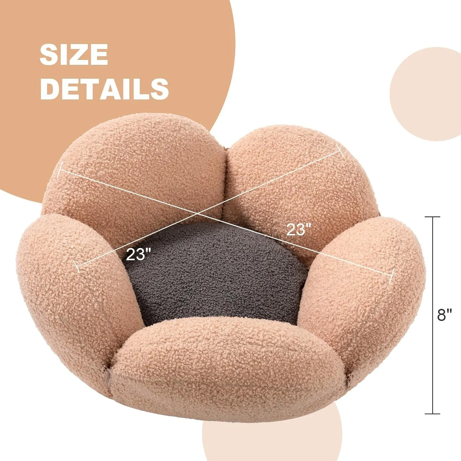 Flower Shape Plush Cat Bed