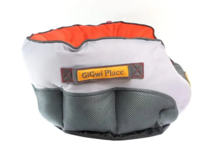 GiGwi – Canvas Round Bed – Red/Orange