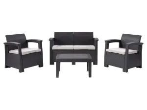 Grey Patio Conversation Set 4pc