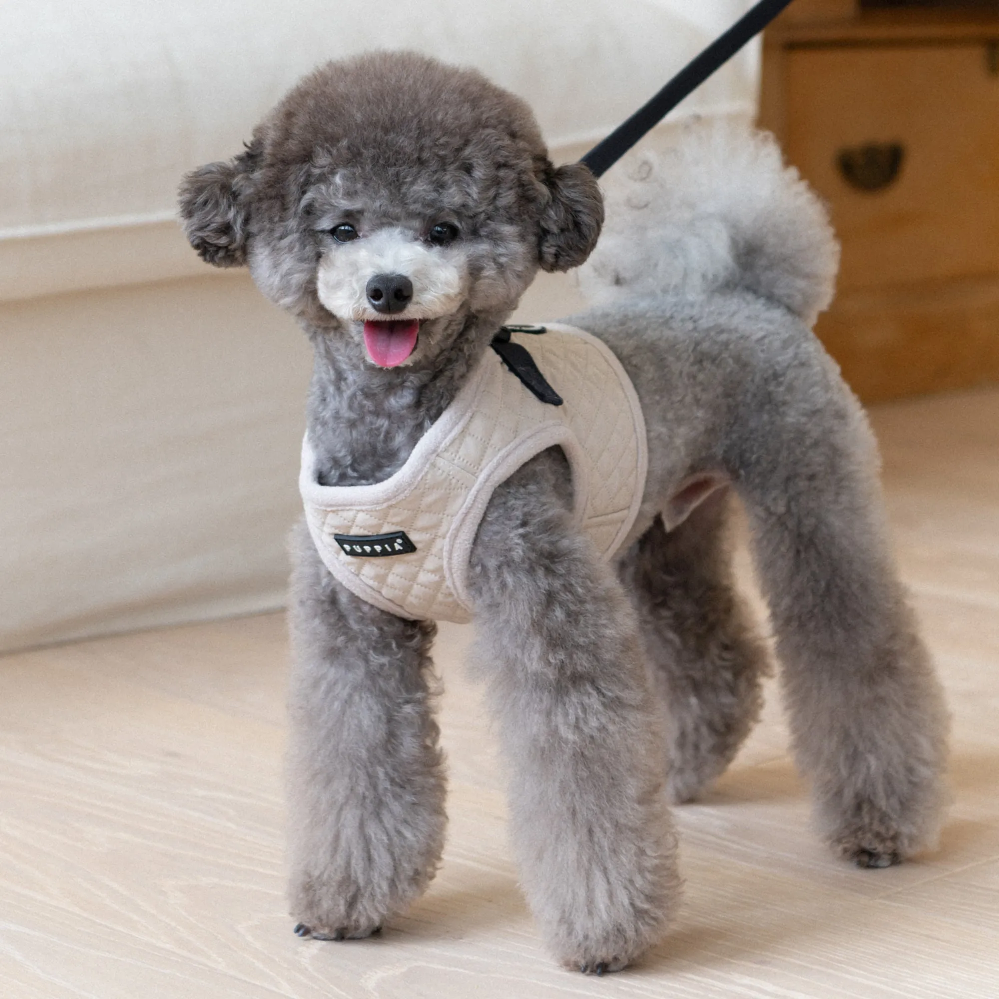 irvin quilted step-in harness - cream