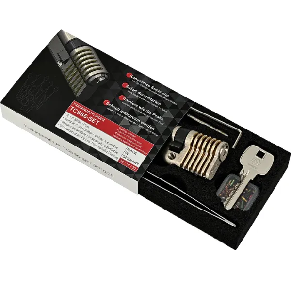 Multipick -  TCSS6-SET - 6 pin advanced Euro Profile Training Lock set   Pinning kit