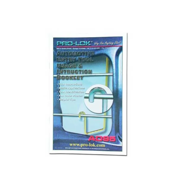 Pro-Lok - AO95 - Automotive Entry Tool Usage & Instruction Booklet - Locksmith Class Resource