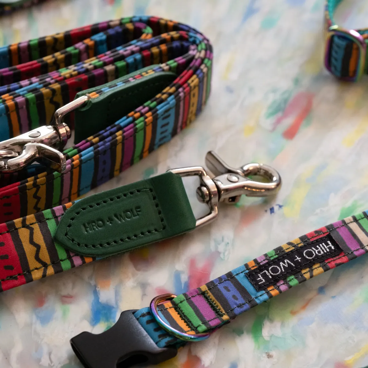 Rainbow Stripe Hands Free (Coupler) Dog Lead