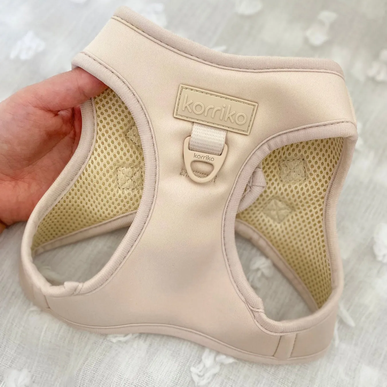 step-in dog harness - nude