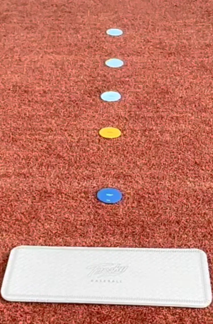 Trosky  26" x 26" Rebounder with Trosky Fielding Mat, Flat Cones (5 Hop Drill)